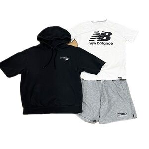New Balance Gray Men's Shorts, T-shirts, Hoodie